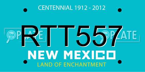 RTT557 New Mexico License Plate