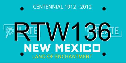 RTW136 New Mexico License Plate