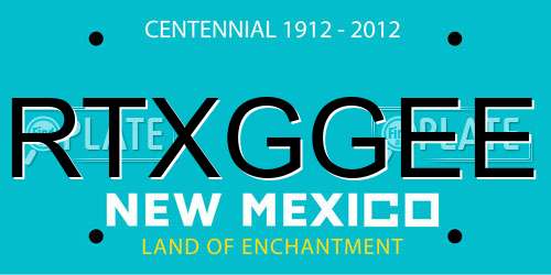 RTXGGEE New Mexico License Plate
