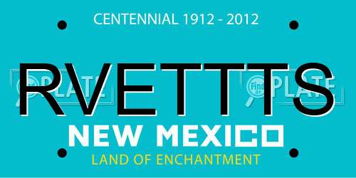 RVETTTS New Mexico License Plate