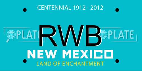 RWB New Mexico License Plate