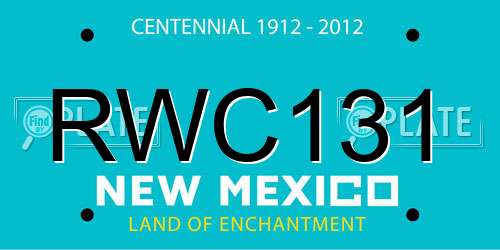 RWC131 New Mexico License Plate