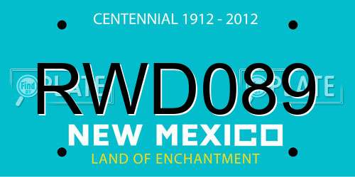 RWD089 New Mexico License Plate