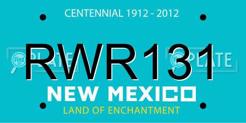 RWR131 New Mexico License Plate