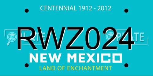 RWZ024 New Mexico License Plate