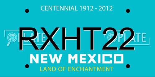 RXHT22 New Mexico License Plate
