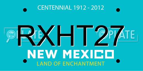 RXHT27 New Mexico License Plate
