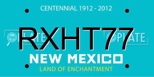 RXHT77 New Mexico License Plate