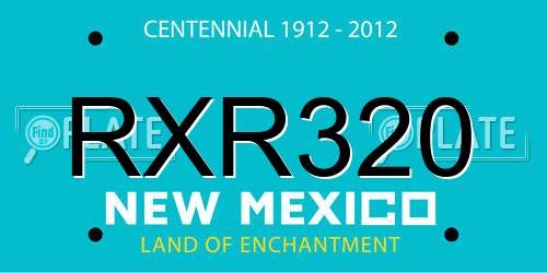 RXR320 New Mexico License Plate