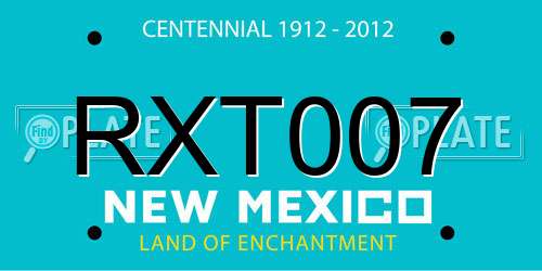 RXT007 New Mexico License Plate