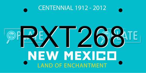 RXT268 New Mexico License Plate