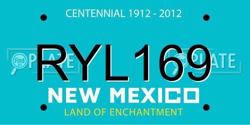 RYL169 New Mexico License Plate