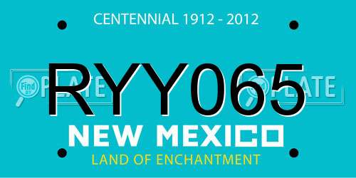 RYY065 New Mexico License Plate