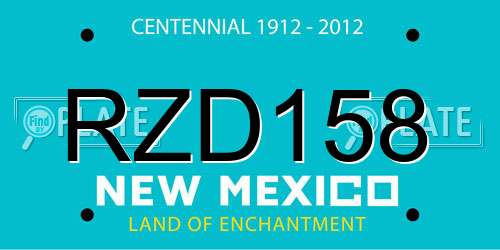 RZD158 New Mexico License Plate
