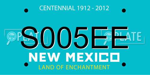 S005EE New Mexico License Plate