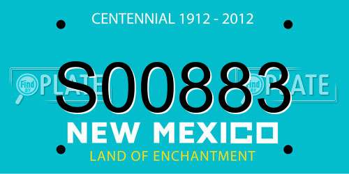 S00883 New Mexico License Plate