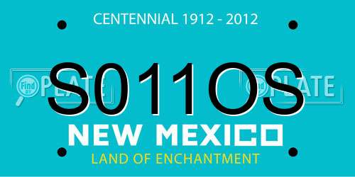S011OS New Mexico License Plate