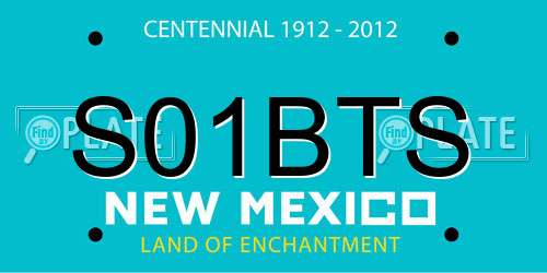 S01BTS New Mexico License Plate