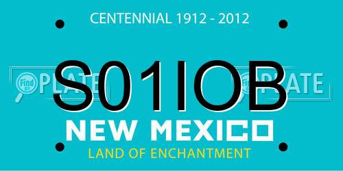 S01IOB New Mexico License Plate
