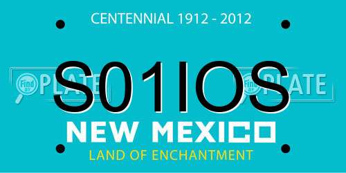 S01IOS New Mexico License Plate