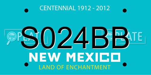 S024BB New Mexico License Plate