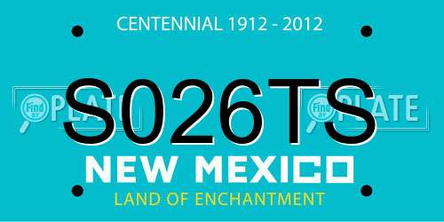S026TS New Mexico License Plate