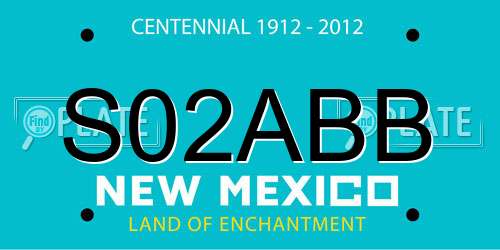 S02ABB New Mexico License Plate