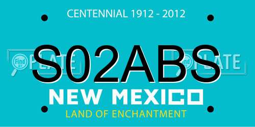 S02ABS New Mexico License Plate