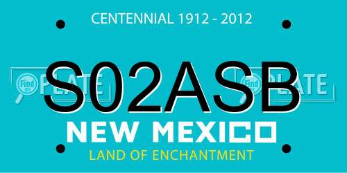 S02ASB New Mexico License Plate