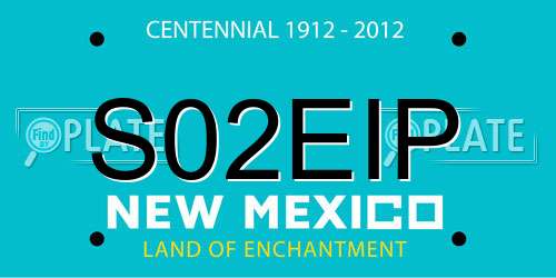 S02EIP New Mexico License Plate