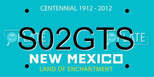 S02GTS New Mexico License Plate