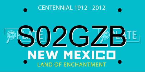 S02GZB New Mexico License Plate
