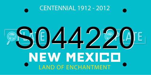 S044220 New Mexico License Plate