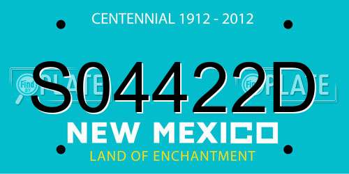 S04422D New Mexico License Plate