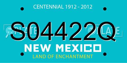 S04422Q New Mexico License Plate