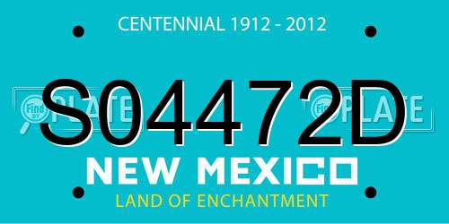 S04472D New Mexico License Plate