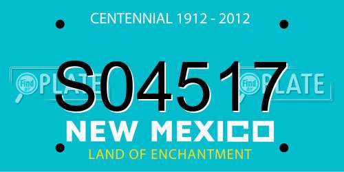 S04517 New Mexico License Plate