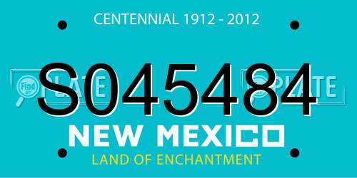 S045484 New Mexico License Plate