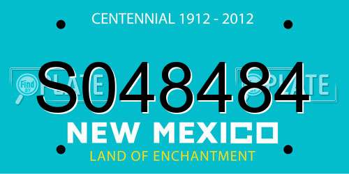 S048484 New Mexico License Plate