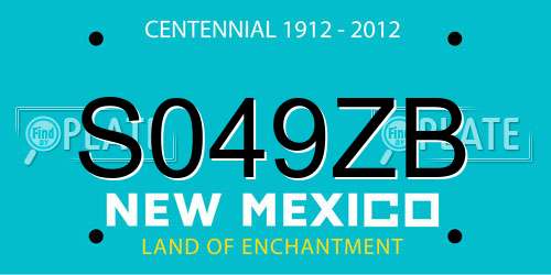 S049ZB New Mexico License Plate
