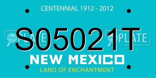 S05021T New Mexico License Plate