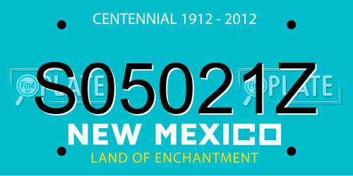 S05021Z New Mexico License Plate