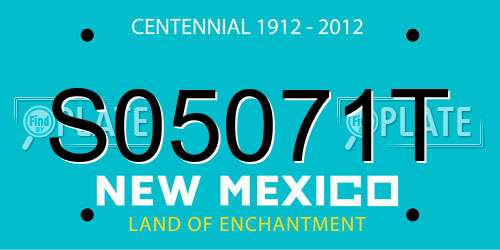 S05071T New Mexico License Plate