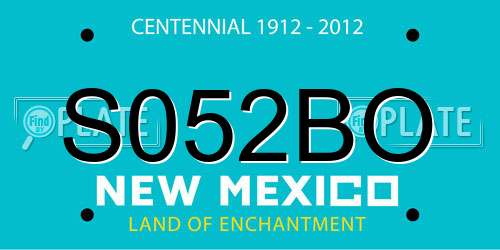 S052BO New Mexico License Plate