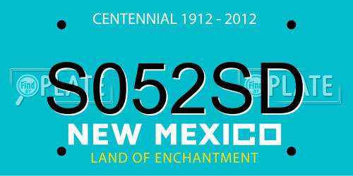 S052SD New Mexico License Plate