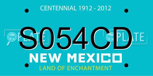 S054CD New Mexico License Plate
