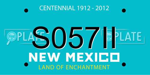 S057II New Mexico License Plate