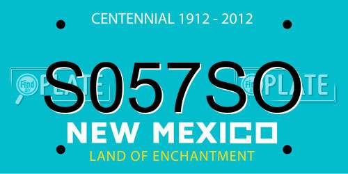 S057SO New Mexico License Plate