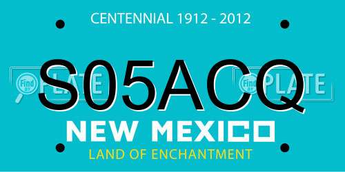 S05ACQ New Mexico License Plate