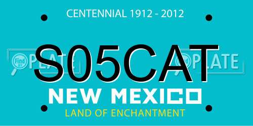 S05CAT New Mexico License Plate